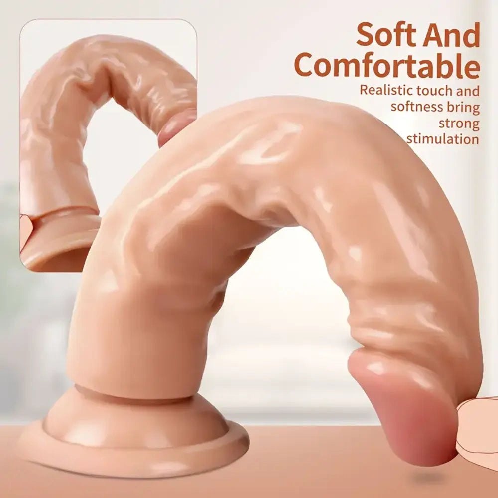 Clear Suction Cup Dildo 7.68 in - Realistic PVC Toy
