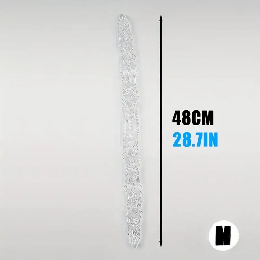 Clear Spiked Fantasy Dildo 22.6 in - Textured Novelty Dildo