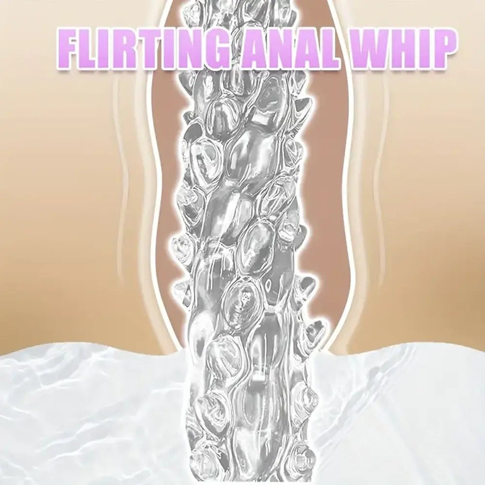 Clear Spiked Fantasy Dildo 22.6 in - Textured Novelty Dildo