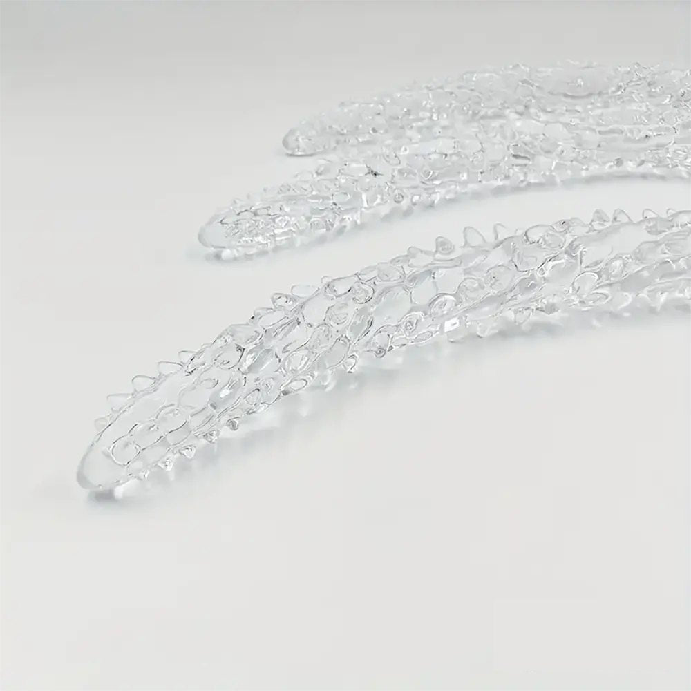 Clear Spiked Fantasy Dildo 22.6 in - Textured Novelty Dildo