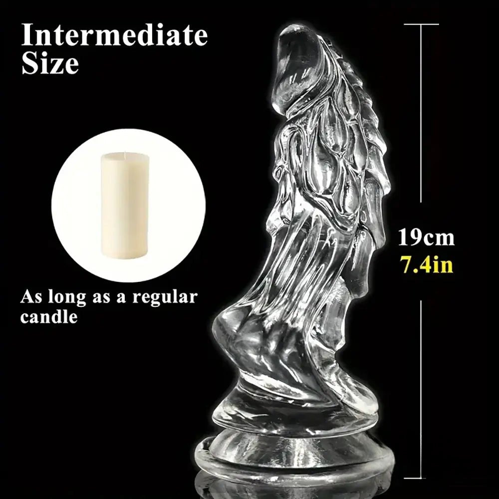 Clear Spiked Monster Fantasy Dildo - Ridged Novelty Dong