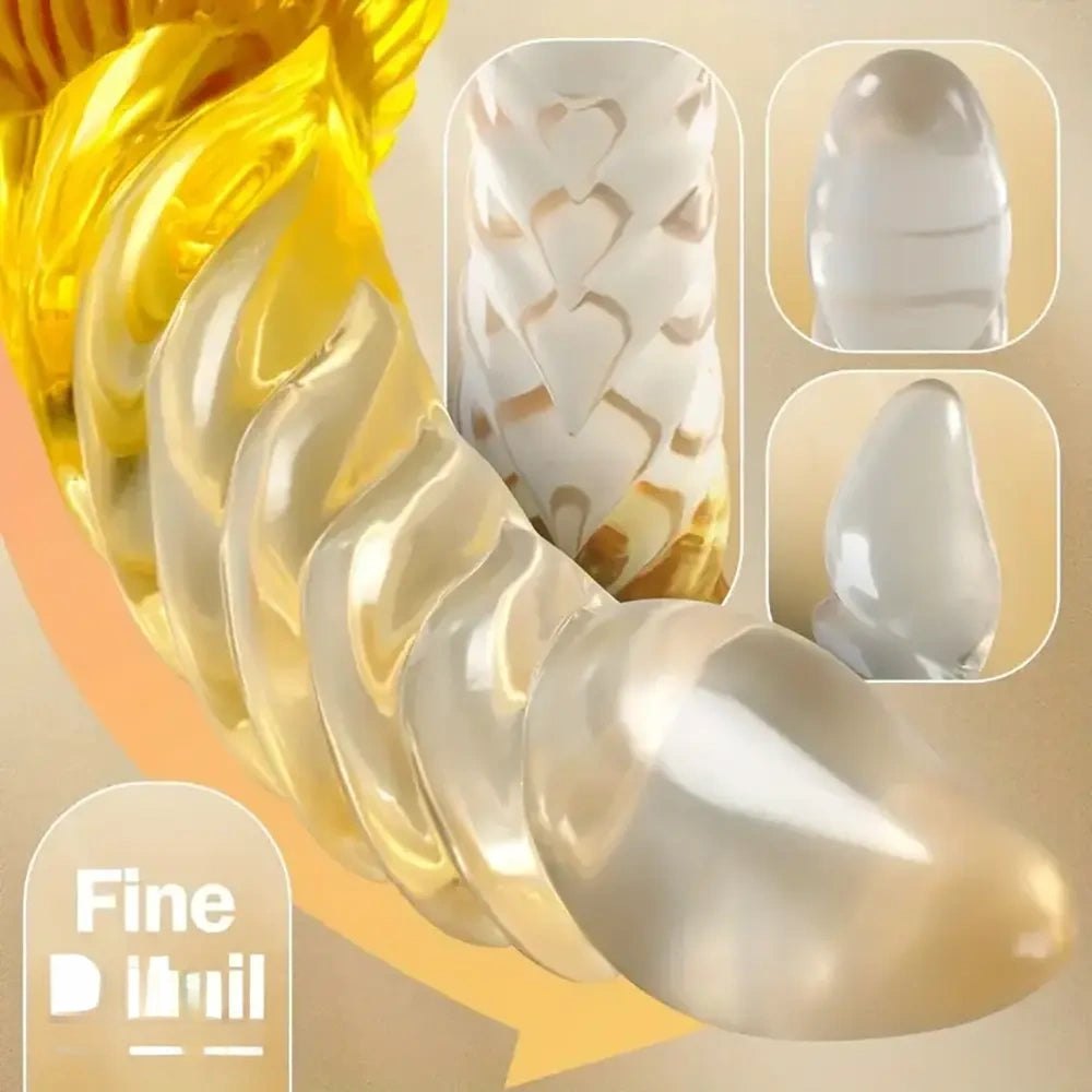 Clear Spiral Fantasy Dildo - Silicone Monster Dildo