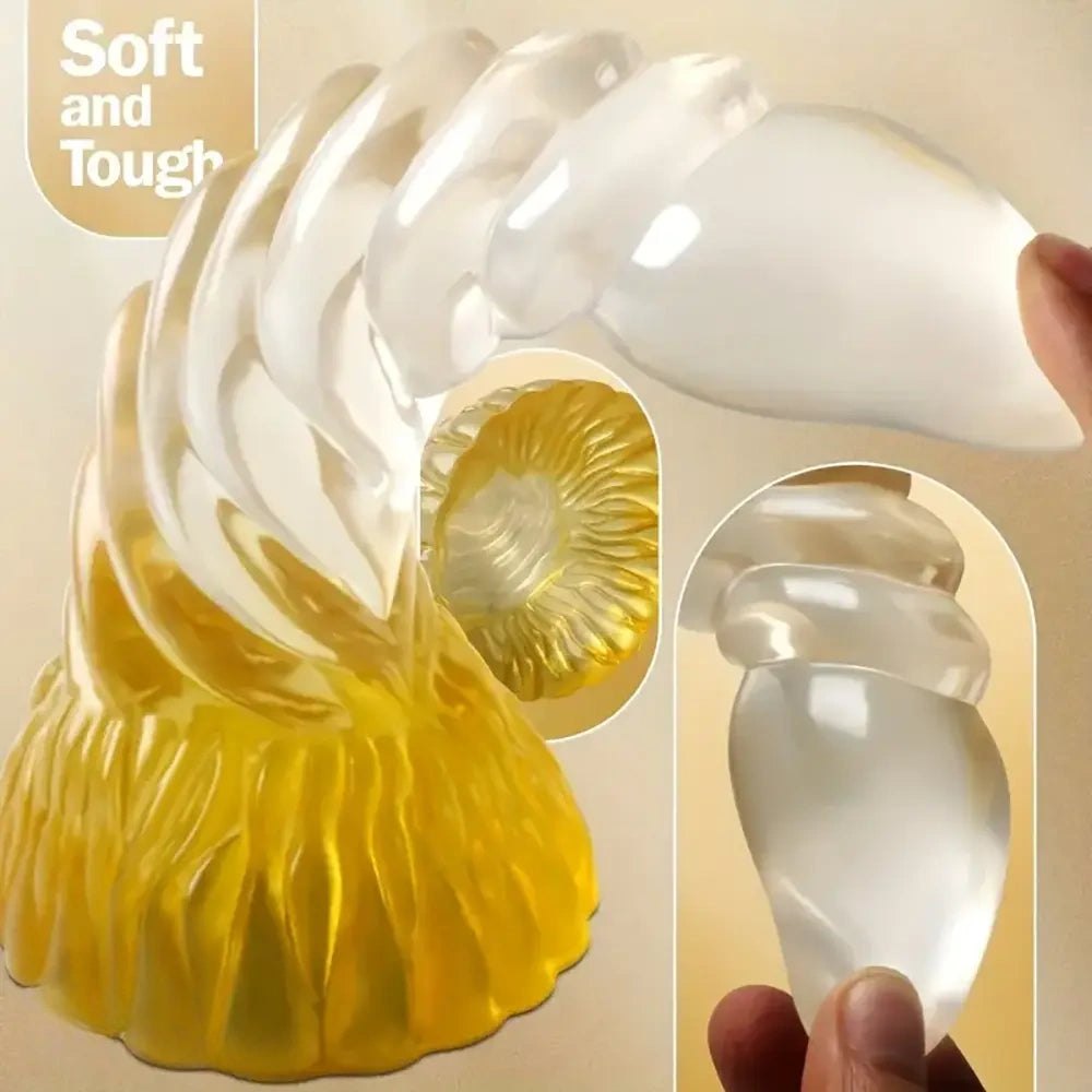 Clear Spiral Fantasy Dildo - Silicone Monster Dildo