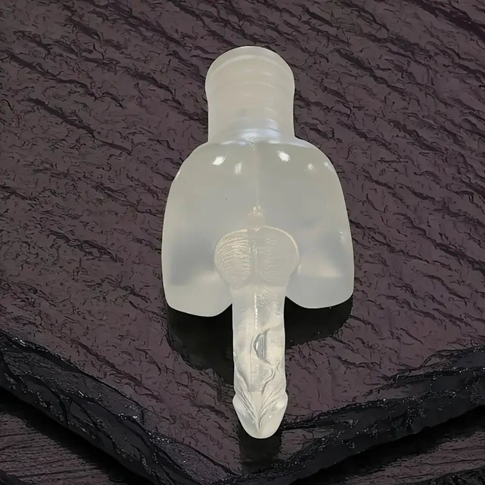 Clear TPE Pocket Pussy 11.42in - Pocket Pussy Stroker Toy