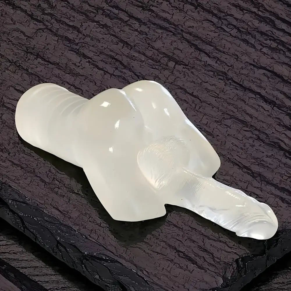 Clear TPE Pocket Pussy 11.42in - Pocket Pussy Stroker Toy