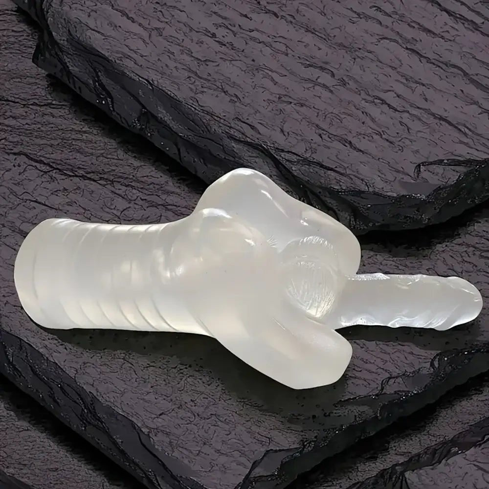 Clear TPE Pocket Pussy 11.42in - Pocket Pussy Stroker Toy