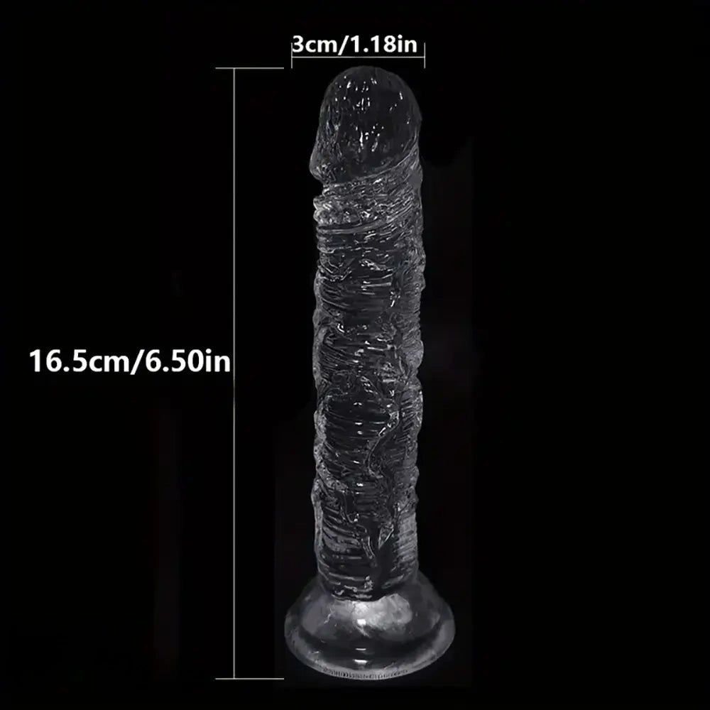 Clear TPE Ridged Dildo - Big Realistic Sex Dildo