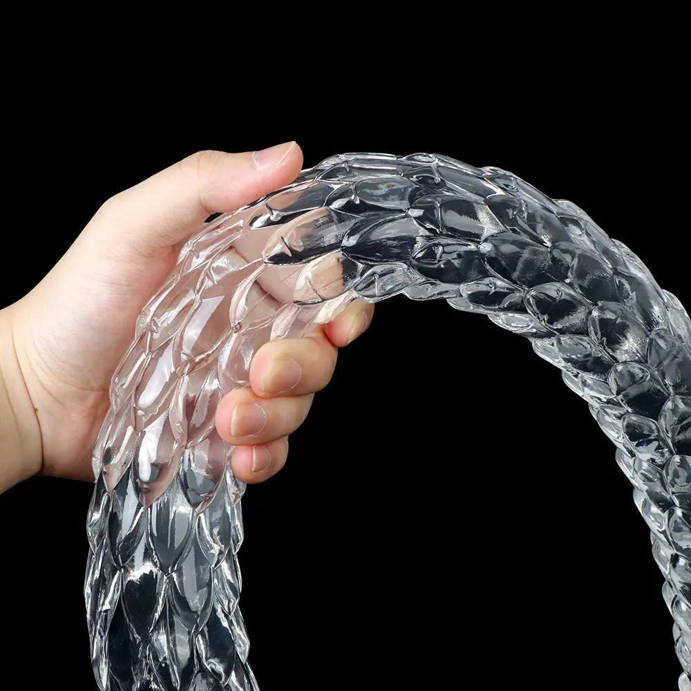 Clear Scaled Fantasy Dildo - Fantasy Dildo, 3 Sizes