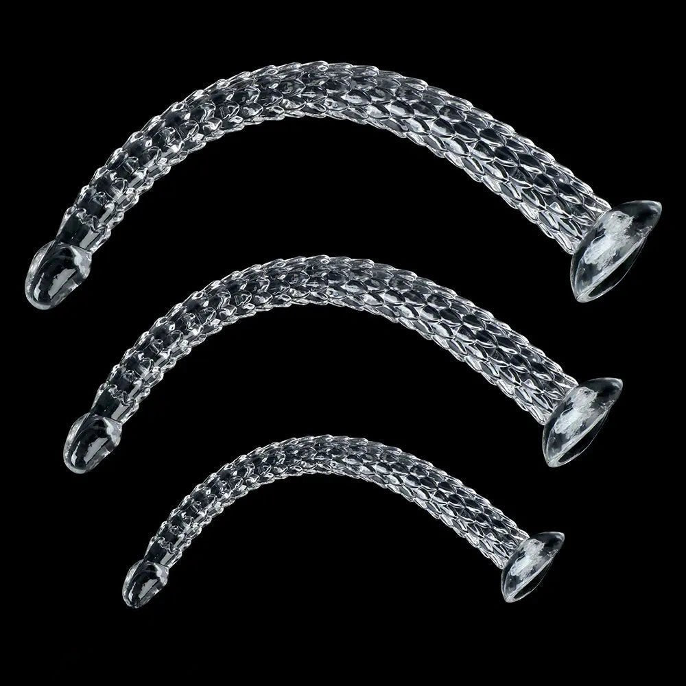 Clear Scaled Fantasy Dildo - Fantasy Dildo, 3 Sizes