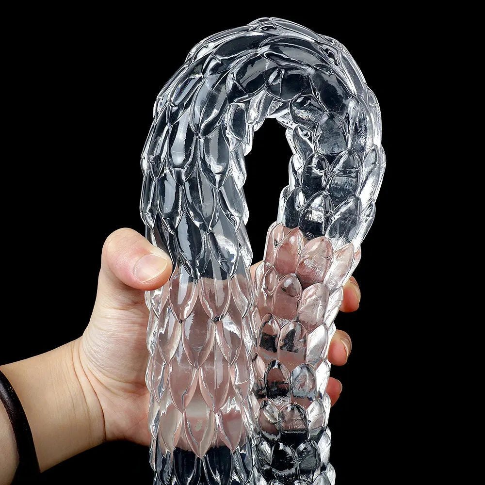 Clear Scaled Fantasy Dildo - Fantasy Dildo, 3 Sizes