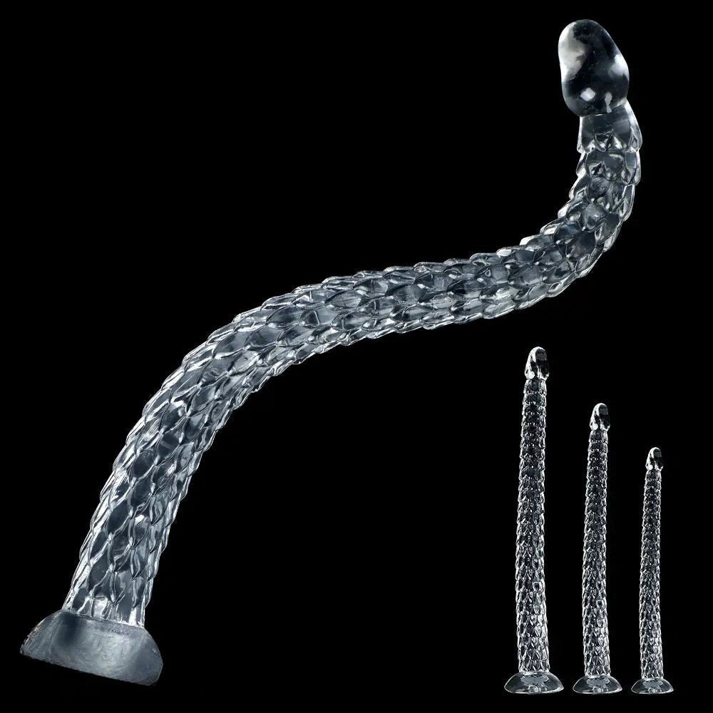 Clear Scaled Fantasy Dildo - Fantasy Dildo, 3 Sizes