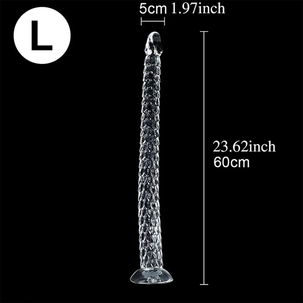 Clear Scaled Fantasy Dildo - Fantasy Dildo, 3 Sizes