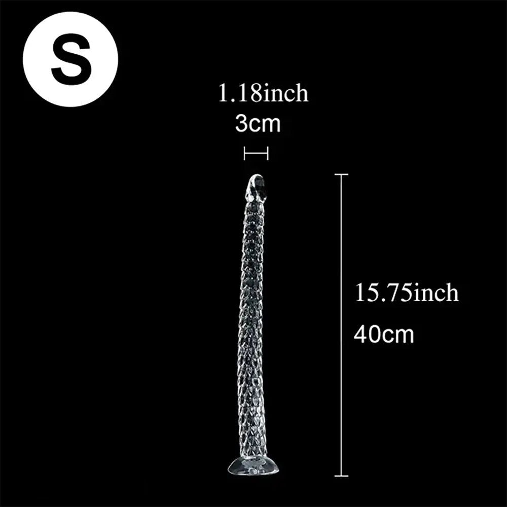 Clear Scaled Fantasy Dildo - Fantasy Dildo, 3 Sizes