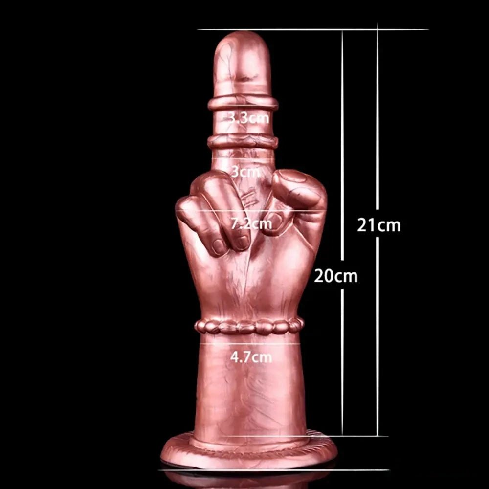 Clenched Fist Thick Dildo 8 in - Large Thick Novelty Dildo