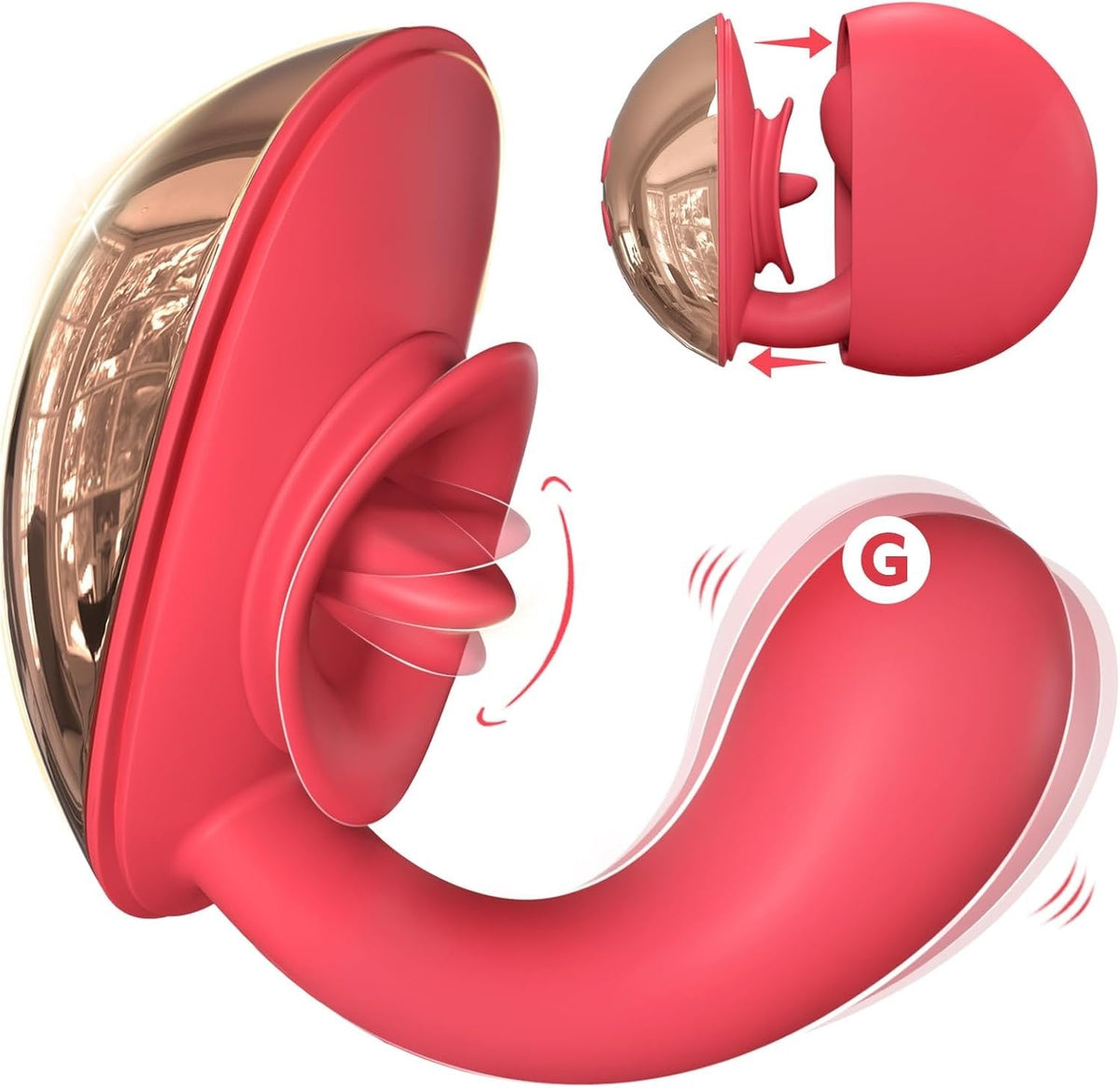 Clit Suction Vibrator with G-Spot Arm - Clitoral Suction Toy