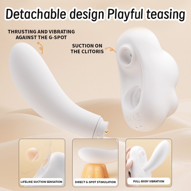 Cloud 2-in-1 Suction Vibrator - Detachable Rabbit Style Toy