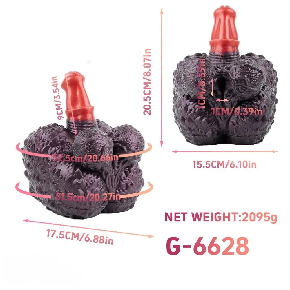 Cluster Fantasy Dildo 8 in - Heavy Silicone Fantasy Toy