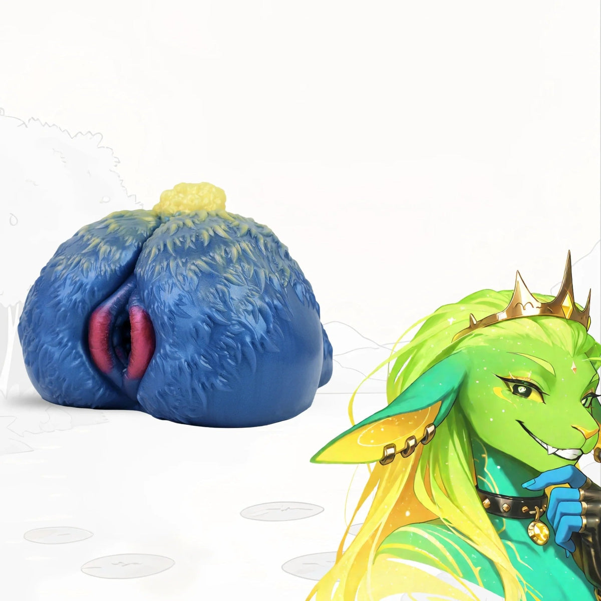 Cobalt Blue Sheep Masturbator - Fantasy Animal Stroker