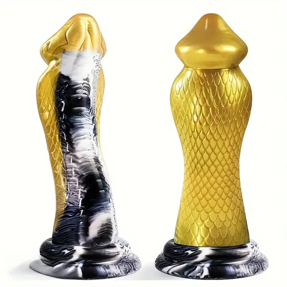 Cobra Scale Fantasy Dildo - Gold Scale Monster Dildo