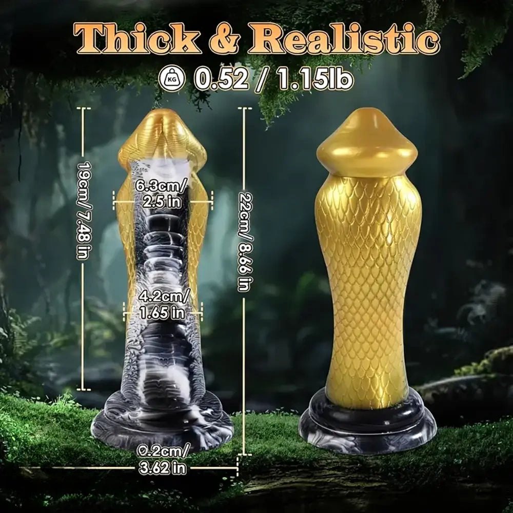Cobra Scale Fantasy Dildo - Gold Scale Monster Dildo