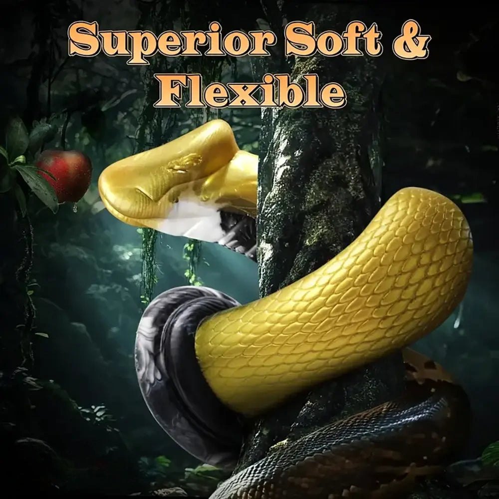 Cobra Scale Fantasy Dildo - Gold Scale Monster Dildo