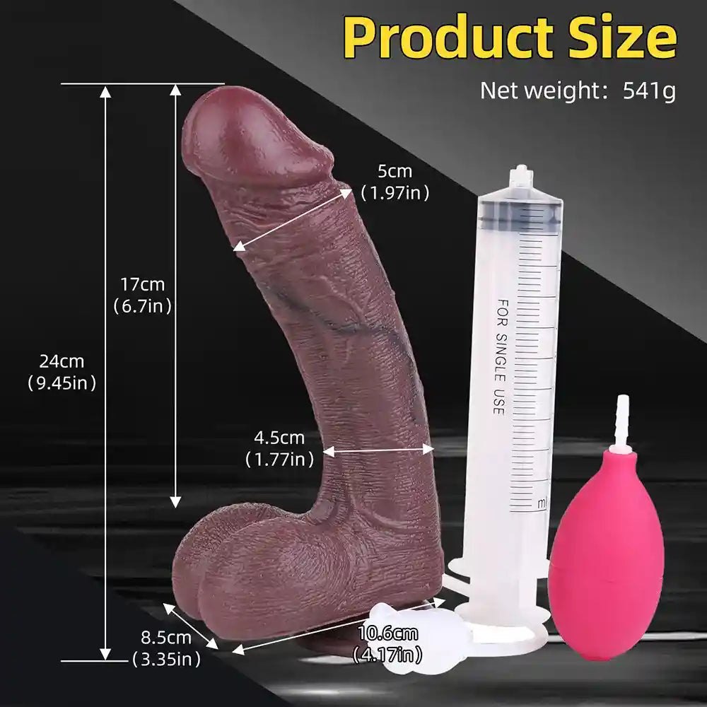 Coffee Squirting Realistic Dildo - Silicone Suction Cup Dildo