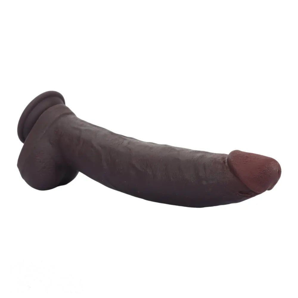 Coffee Brown Curved Realistic Dildo - Suction Cup Dildo