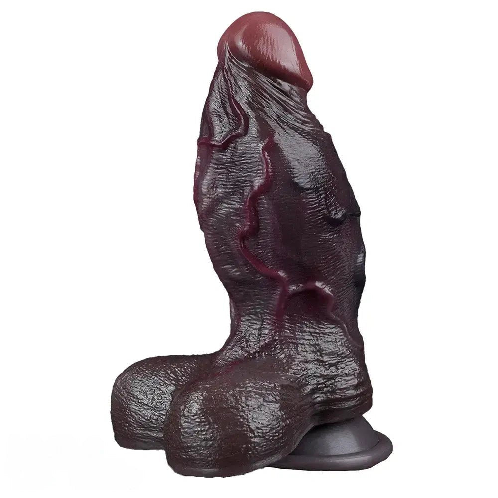 Coffee Dual Density Dildo 6 in - Thick Suction Cup Dildo
