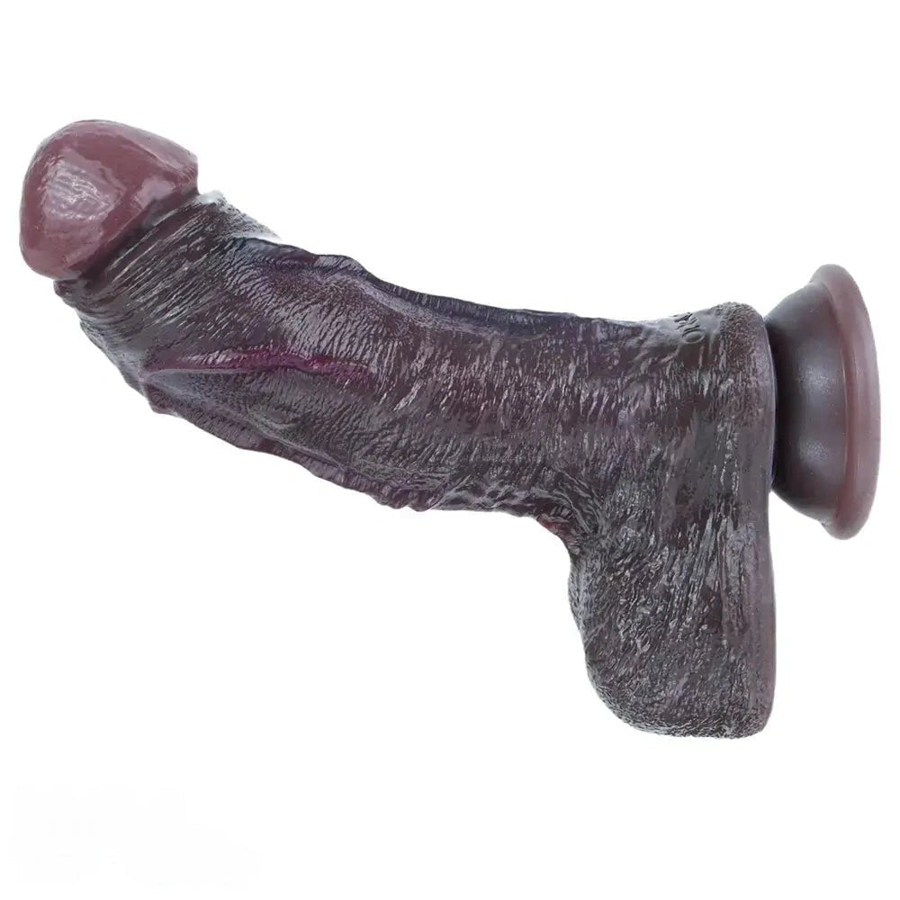 Coffee Dual Density Dildo 7 in - Suction Cup Dildo