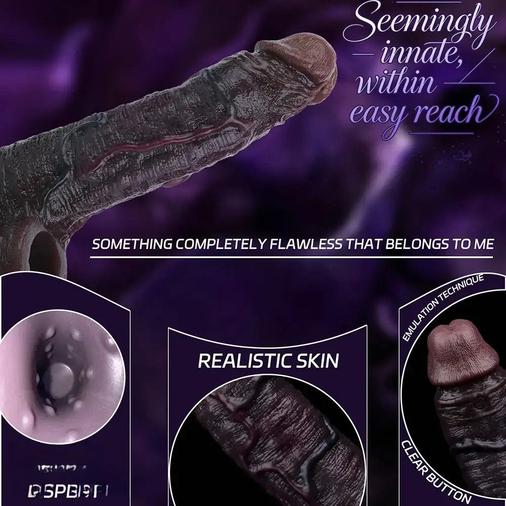 Coffee Hollow Dildo Sleeve - Hollow Realistic Dildo Sleeve