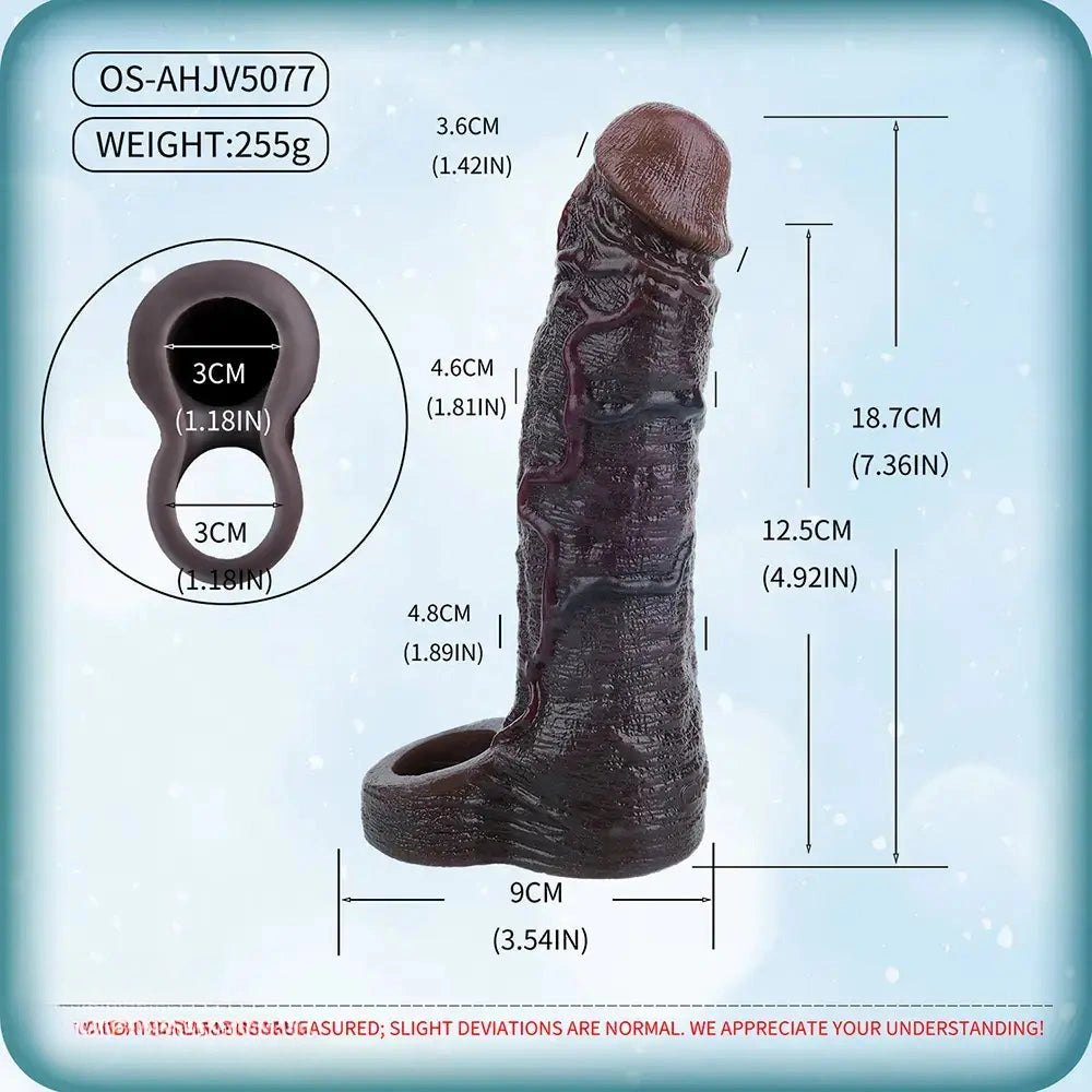 Coffee Hollow Dildo Sleeve - Hollow Realistic Dildo Sleeve