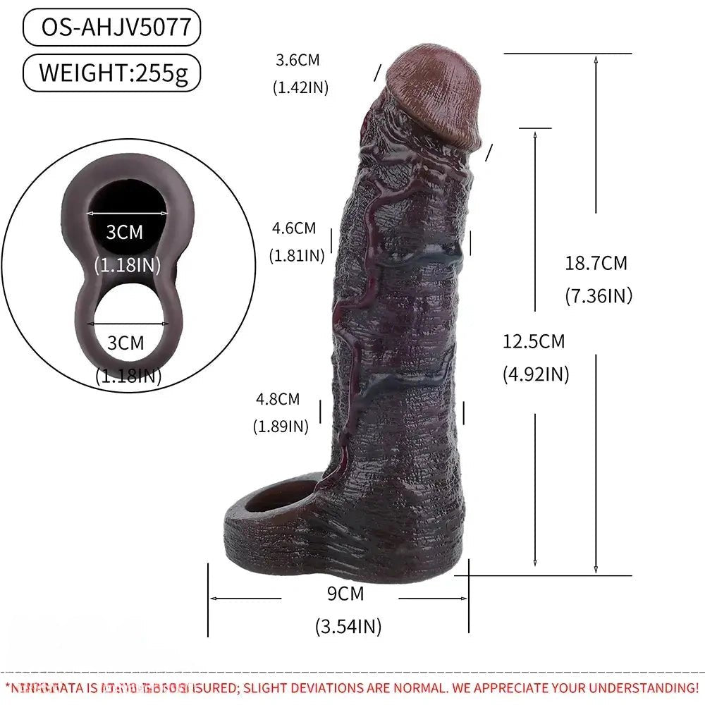 Coffee Hollow Dildo Sleeve - Hollow Realistic Dildo Sleeve