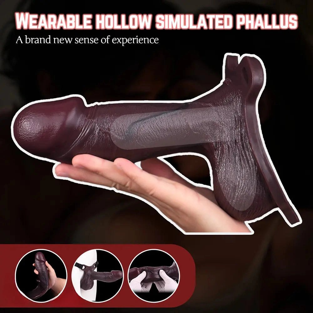 Coffee Hollow Wearable Dildo - Strap-On Dildo