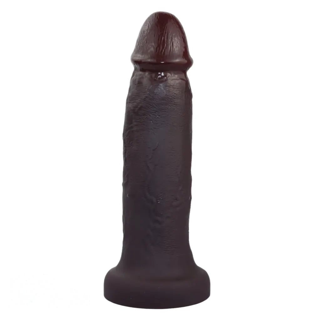 Coffee Realistic Suction Dildo - G-Spot Big Dildo 10 in