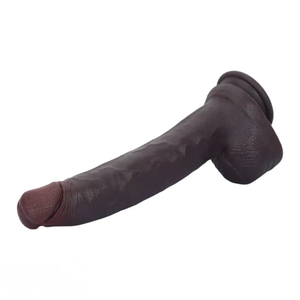 Coffee Realistic Suction Dildo - Realistic Suction Cup Toy