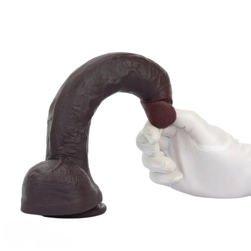 Coffee Realistic Suction Dildo - Realistic Suction Cup Toy