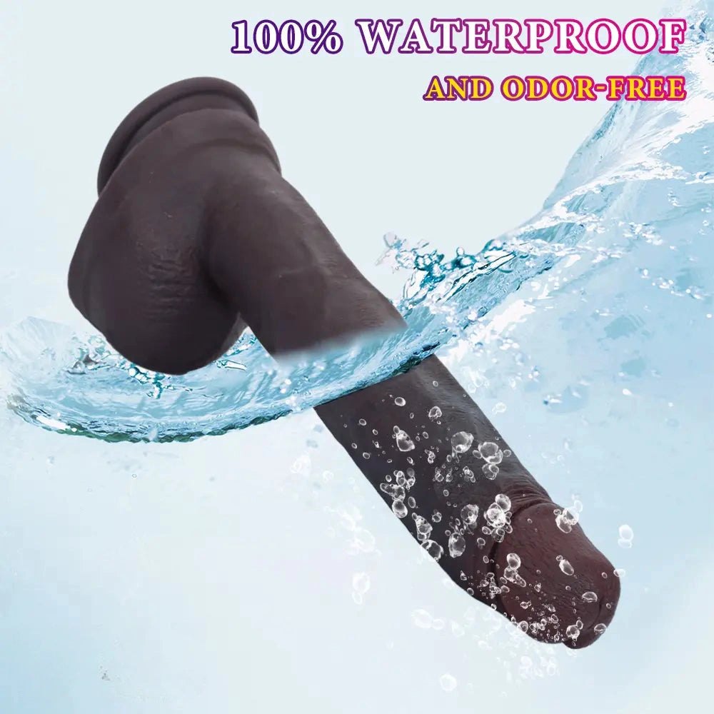 Coffee Realistic Suction Dildo - Realistic Suction Cup Toy