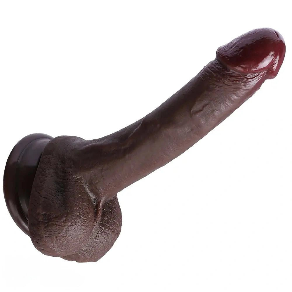 Coffee Silicone Anal Dildo 7 in - Curved G-Spot Anal Dildo