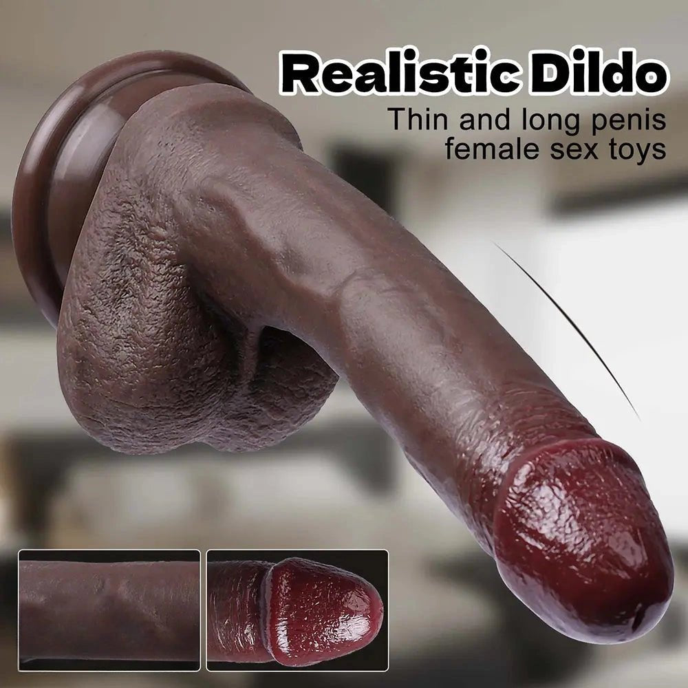 Coffee Silicone Anal Dildo 7 in - Curved G-Spot Anal Dildo