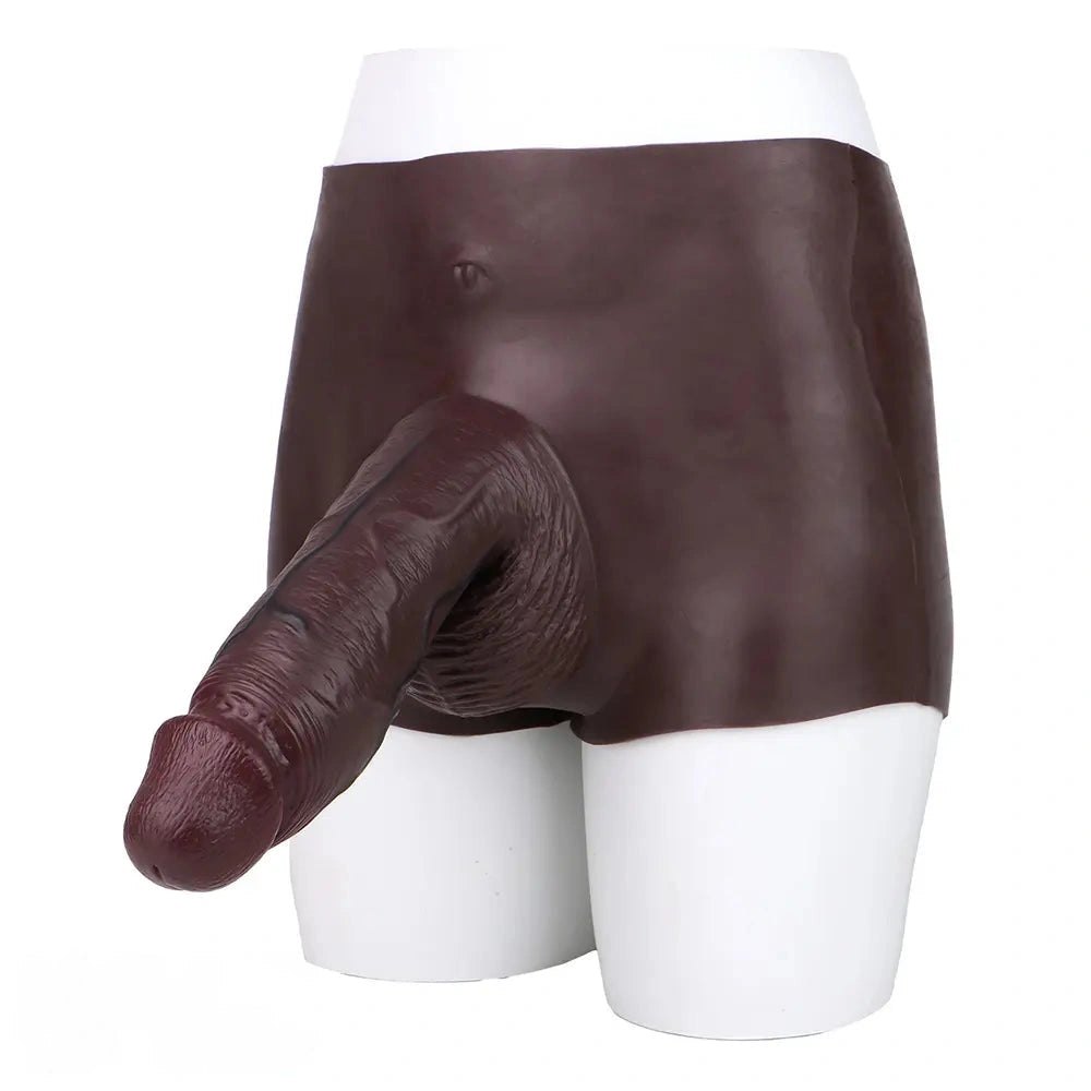 Coffee Hollow Strap-On Panty - hollow strap on dildo for couples