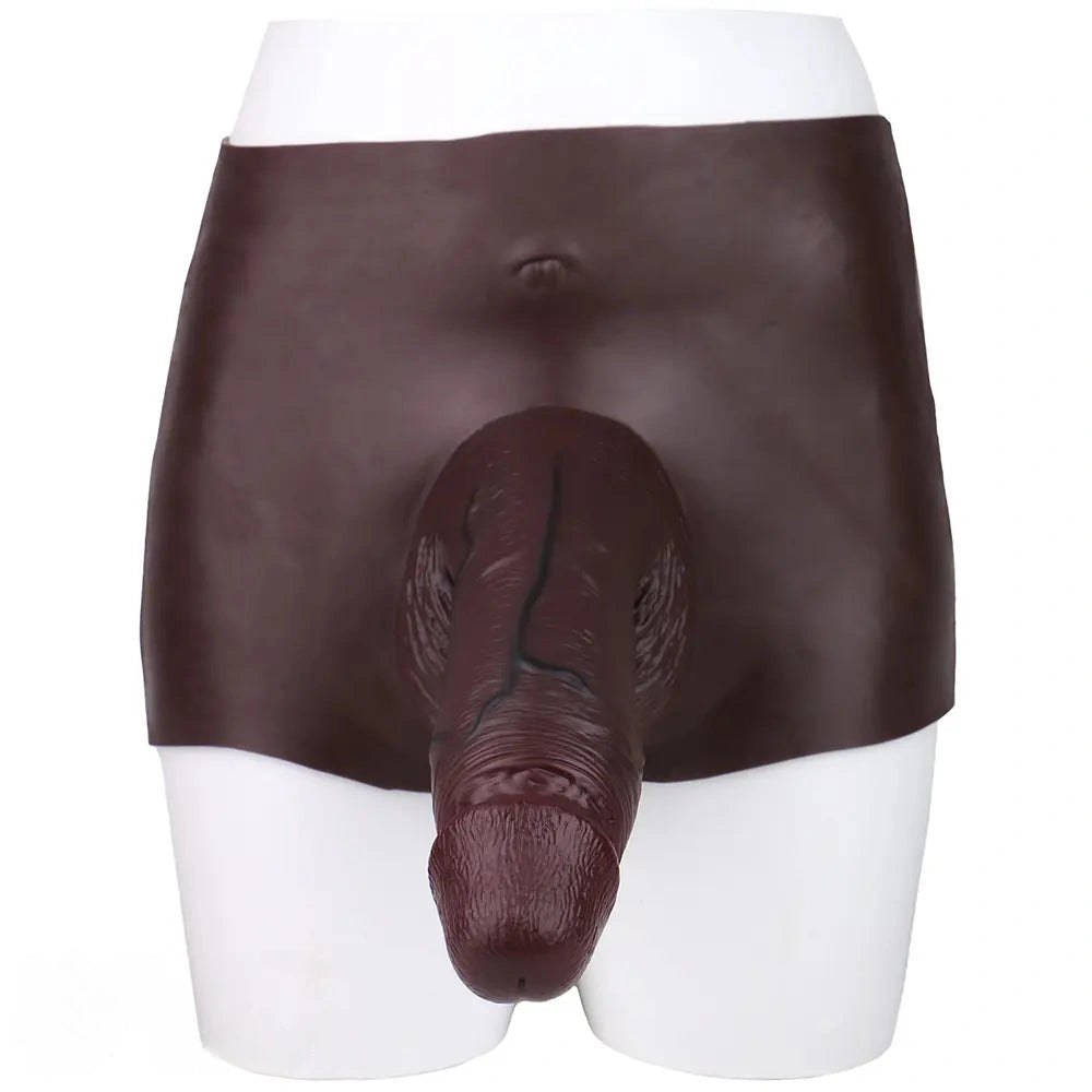 Coffee Hollow Strap-On Panty - hollow strap on dildo for couples