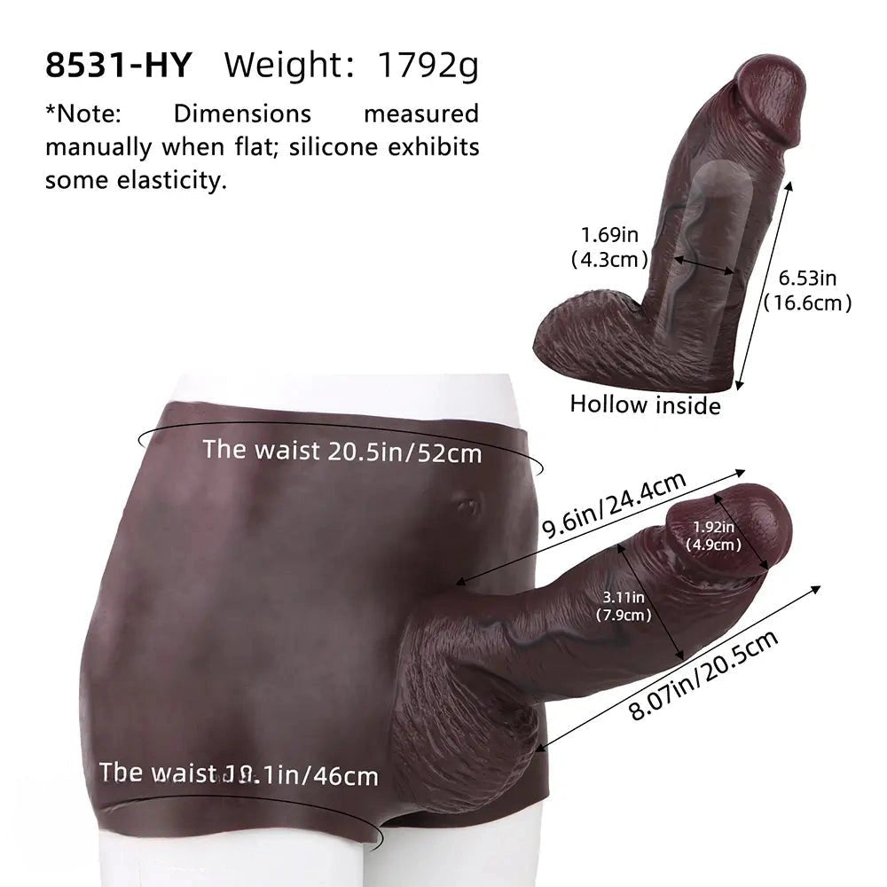 Coffee Hollow Strap-On Panty - hollow strap on dildo for couples