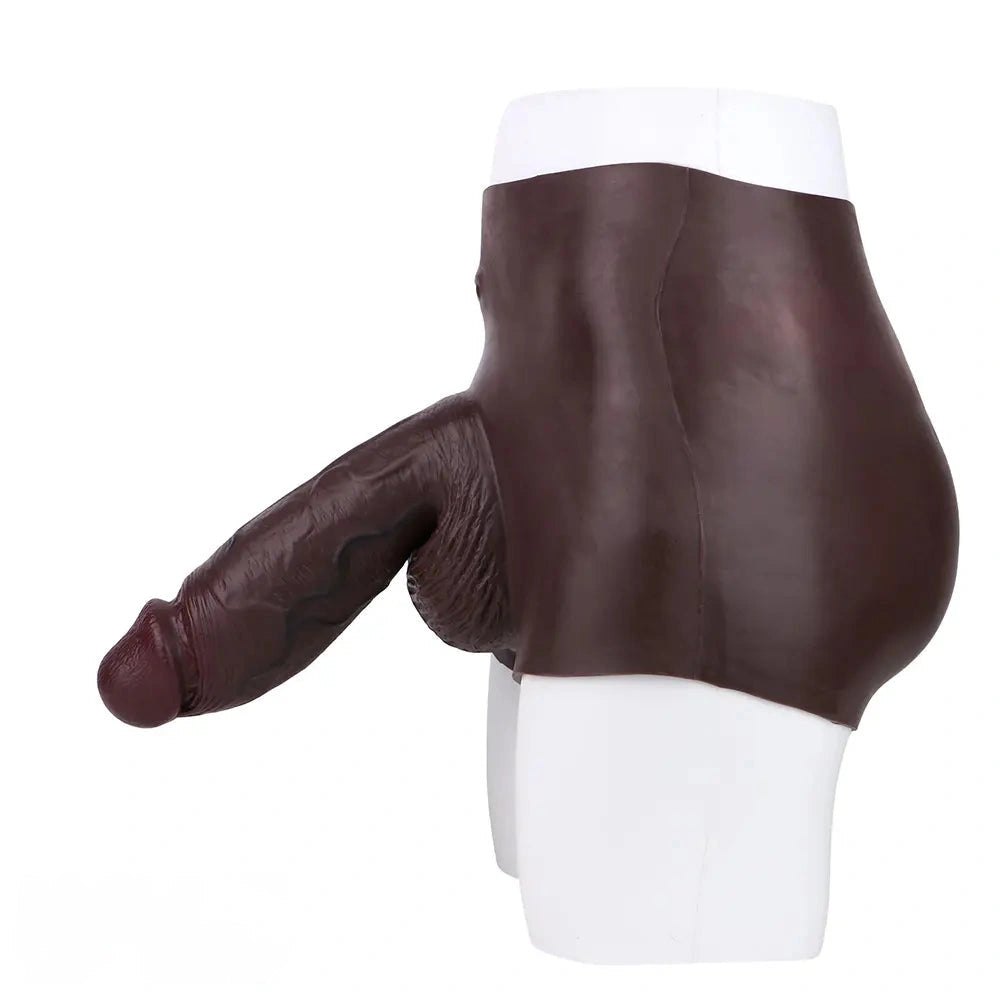 Coffee Hollow Strap-On Panty - hollow strap on dildo for couples