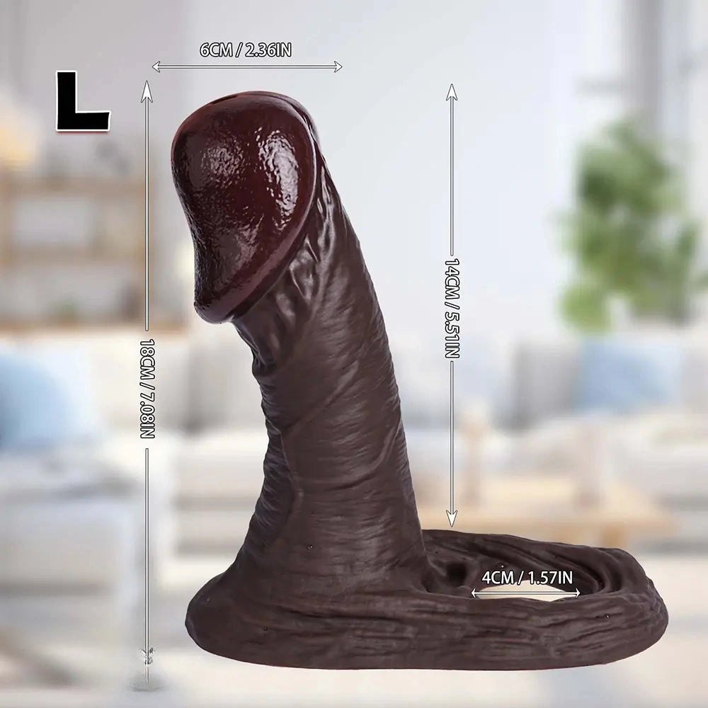 Coffee Silicone Mushroom Head Dildo - Realistic Dildo