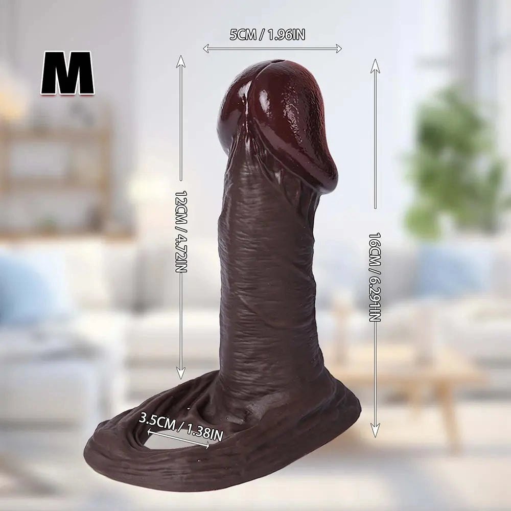 Coffee Silicone Mushroom Head Dildo - Realistic Dildo