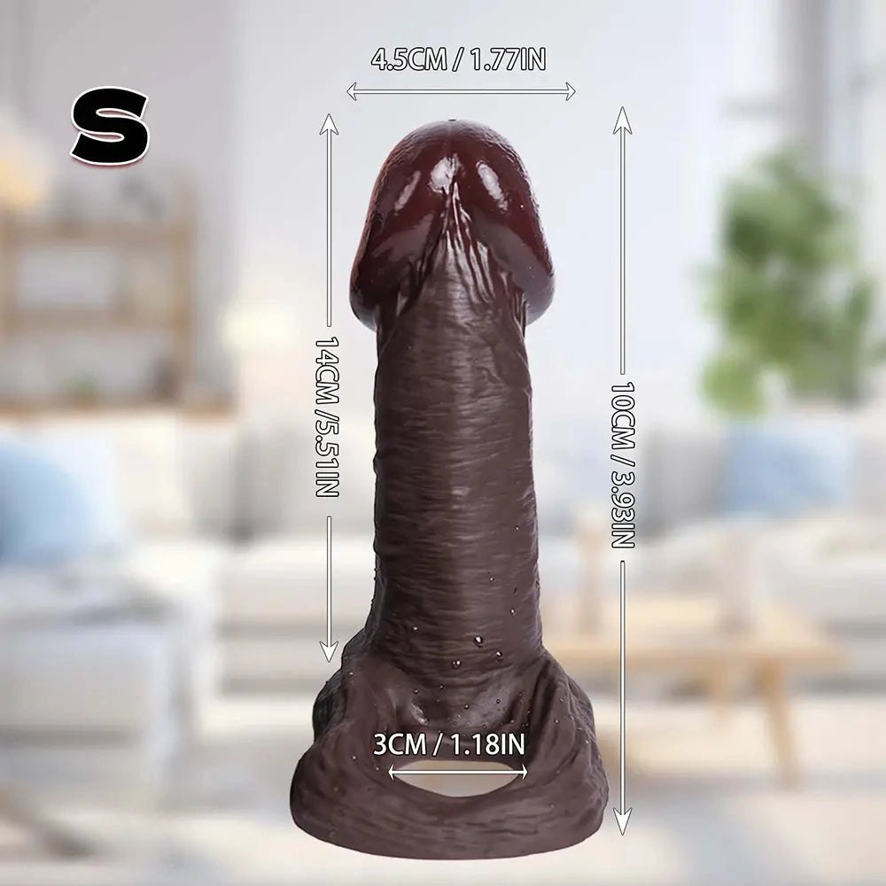 Coffee Silicone Mushroom Head Dildo - Realistic Dildo