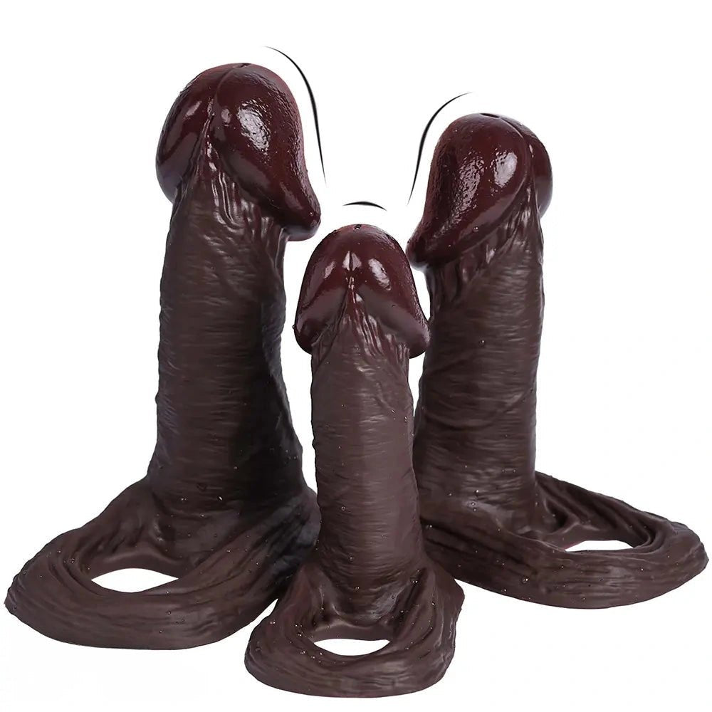 Coffee Silicone Mushroom Head Dildo - Realistic Dildo