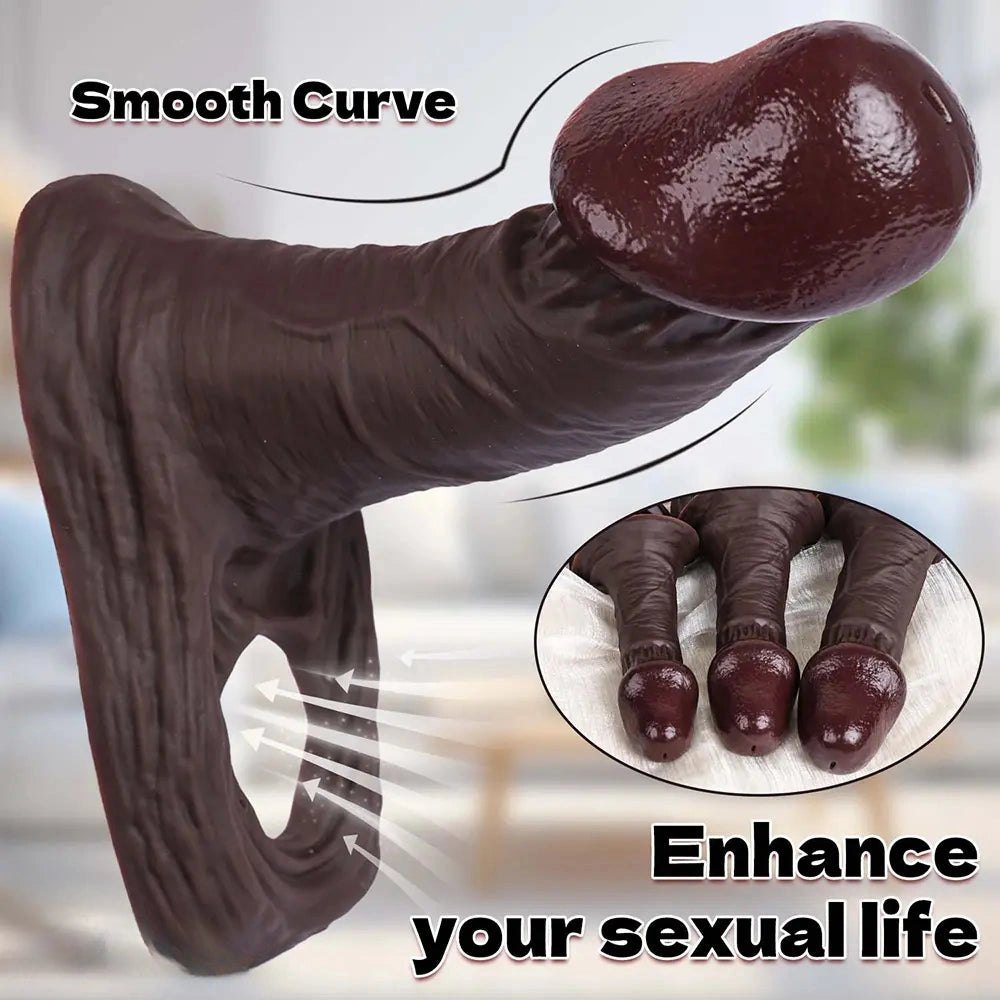 Coffee Silicone Mushroom Head Dildo - Realistic Dildo