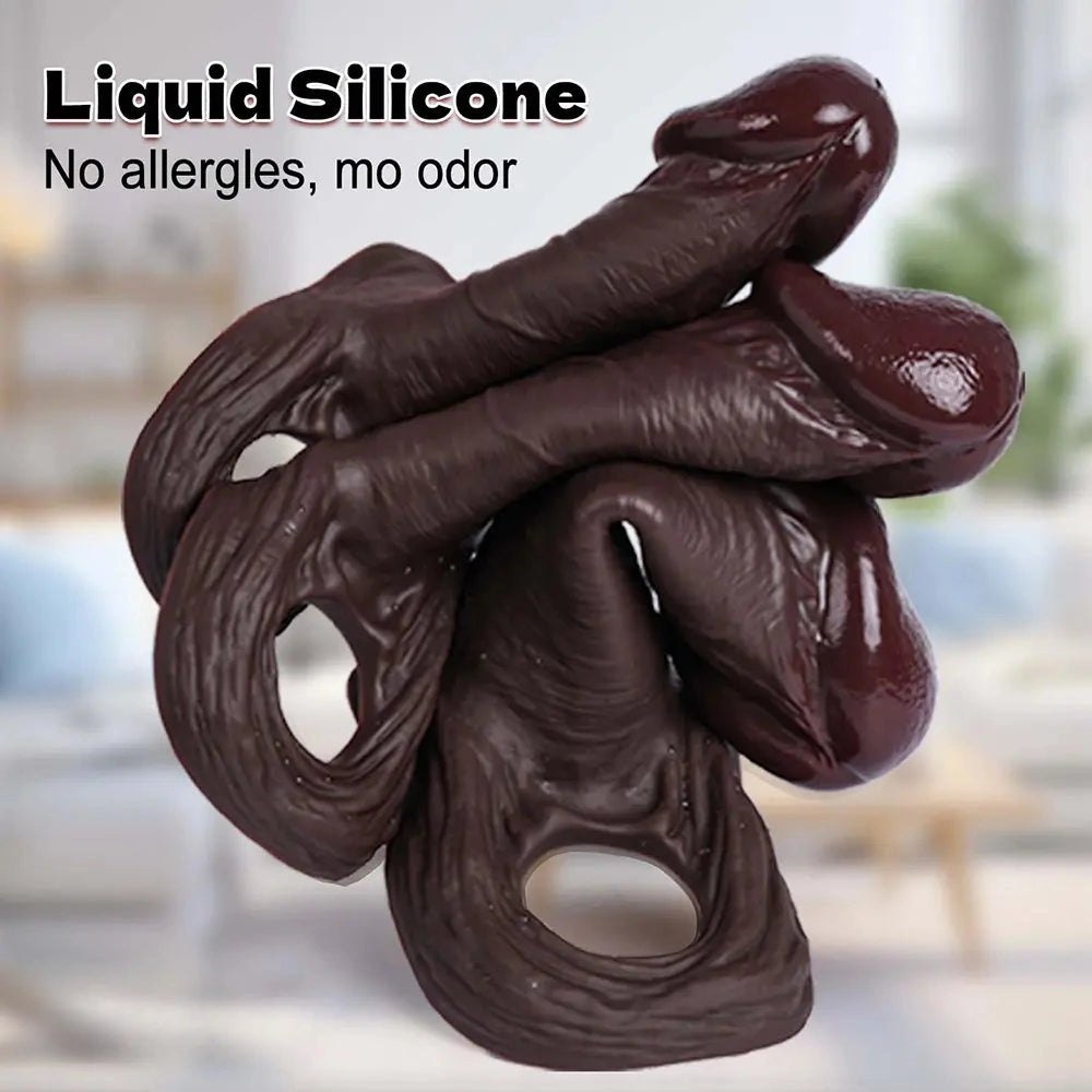 Coffee Silicone Mushroom Head Dildo - Realistic Dildo