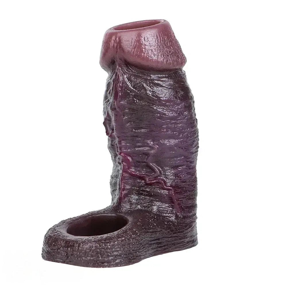 Coffee Extension Penis Sleeve - Realistic Silicone Sleeve